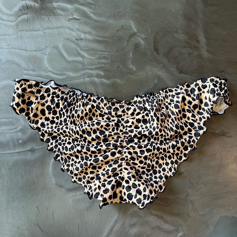 Victoria's Secret leopard Ruffle Bikini Bottoms